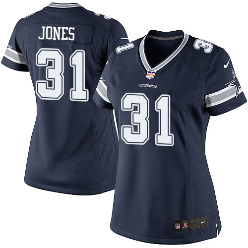 Women's Limited Byron Jones Nike Jersey Navy Blue Home - #31 NFL Dallas Cowboys